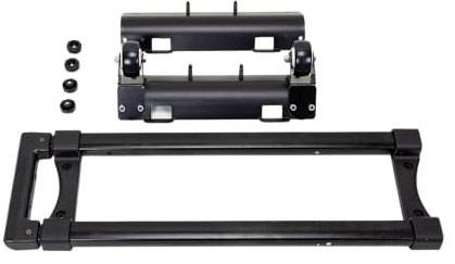 Crossrock Detachable Wheel & Telescopic Handle Kit for 11 Depth Rack Cases, Rolling Transport Upgrade for Rack Case, Easy Mobility for DJ and AV Equipment (CRA980U-WL-280)