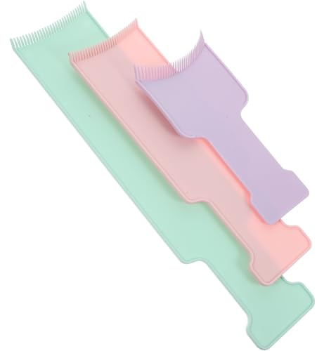 Lurrose Tavola per Tintura Chioma Pennello e Spatola 3 Pezzi Set, Strumento per Mèches Professionale per Colorazione Precisa, Lavagna per Evidenziare Chioma Adatta a Uso Personale e