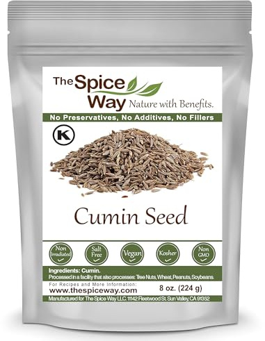 The Spice Way Cumin Seeds - whole cumin seed 8 oz resealable bag