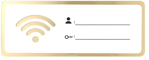 Veemoon Signe Wi-fi Signe De Code Mural Acrylique Signe De Réseau Wifi Décor De Chambre Damis Signe Acrylique Wifi Panneau Dinformation Wifi Signes Blanche Auto Accessoires Bureau
