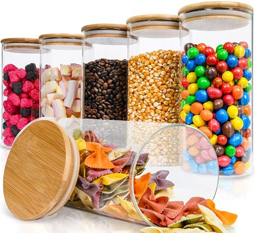 Deco haus® Vorratsgläser mit Deckel 6er Set [+ETIKETTEN] - Für Müsli, Cornflakes, Zucker, Mehl - Vorratsdosen Glas mit Deckel luftdicht - Vorratsglas Aufbewahrungsglas - Aufbewahrungsbox Küche