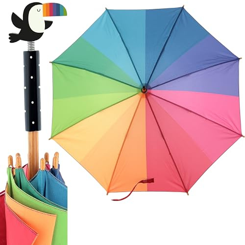 Vilac Kids' Umbrella, Solid Lacquered Wooden Handle