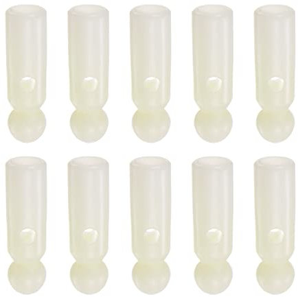 sourcing map 10uds Paraguas Cola Cabeza Cuentas 6mm Agujero Diámetro 28.6mm Longitud PP Plástico Paraguas Componentes para Exterior Paraguas Cubierta Piezas, Blanco