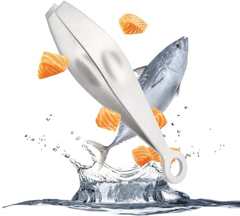 FlyWave Pinzette per Lische di Pesce, Pinze Pesce in Acciaio Inox, Pinzetta per Pesci, Pinzette Cucina Multifunzionali, Pinza per Rimozione di Ossa di Pesce, 13cm