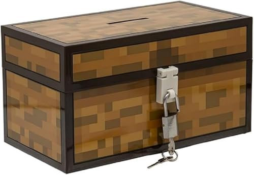 Minecraft Officially Licensed Chest Money Box, Gaming Room Decor and Merchandise for Boys and Girls, Piggybank Gift Accessory for Playroom and Bedroom | Paladone