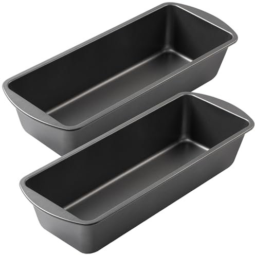 Extra Large Bread Pan, 13 x 5 Long Loaf Pan, Nonstick Baking Pan, Rectangular Loaf Tin, Set of 2