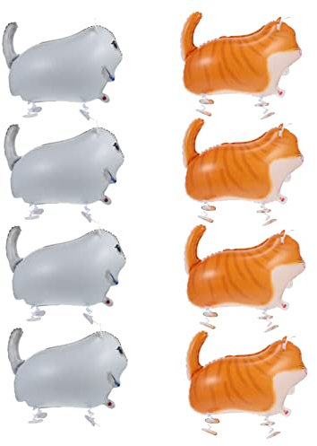 ibasenice 8-Teiliges Set Katzenballon ballonie kidsballonie tier luftballons balloon babyshowerparty Ballonpumpe Untersetzer Luftballons-Set Party-Dekorationsballons Aluminiumfolie