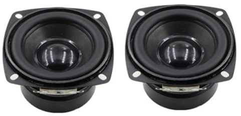 Huudngeje 2pcs 78MM 4Ohm 15W Convex Cap 3 Inch Subwoofer Speaker Square Woofer Bass DIY Bookshelf Speakers Hifi Home Sound Theater