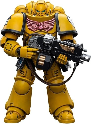 Toyverse JOYTOY 1/18 Warhammer 40,000 actionfigur, Imperial Fists Intercessors, rörliga leder, karaktärsmodell, 15+