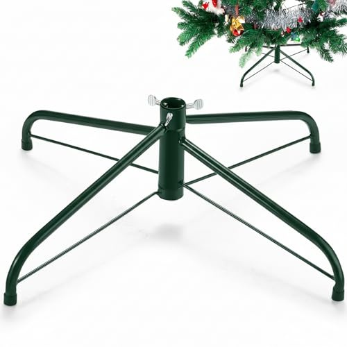 Namalu Soporte para Árbol de Navidad Plegable, Base de Árbol de Navidad Artificial, Repuesto de Metal, Verde, 50 cm