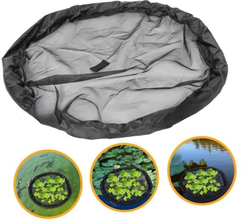 60cm Floating Pond Plant Protector, Fine Mesh Round Floating Island Planter, Fish Barrier for Aquatic Flora Protection, Pond Water Feature Enhancement