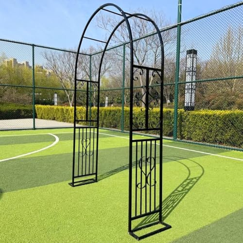 Poxvythb Arco de Rosa, Arco de Rosas Trepadoras Metal - Garden Arch 140x40x230cm - para Rosas, Otras Plantas Trepadoras, Jardín Exterior y Decoración de Fiestas de Bodas