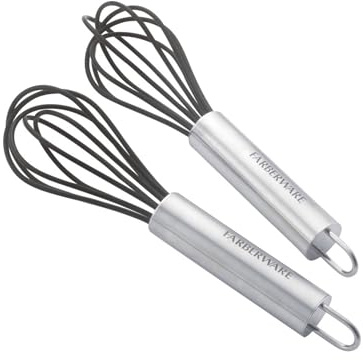 Farberware Professional Silicone Mini Whisks (Set of 2), Black