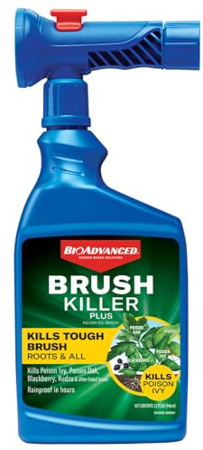 BioAdvanced Brush Killer Plus, Ready-to-Spray Weed Killer, 32 oz â€“ Kills Tough Brush Roots & Poison Ivy