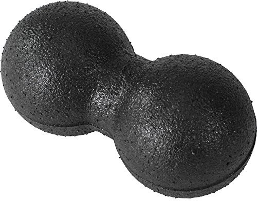 GORILLA SPORTS® Faszienball - Duo Ball, für Selbstmassage, 16 x 8,2 cm, für Rücken und Wirbelsäule, Schwarz - Massageball, Peanut Duoball, Faszien-ball, Lacrosse Ball, Doppelball, Faszientraining