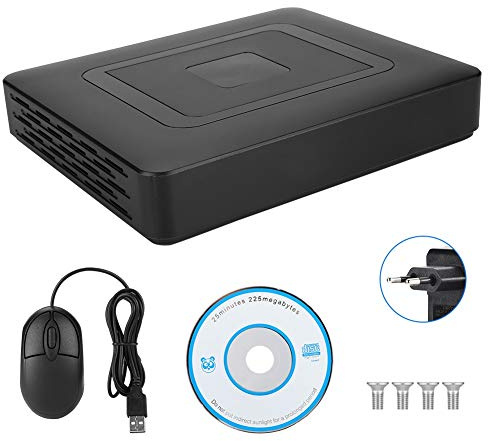 Monitoraggio a 4 canali Registrazione in tempo reale 1080P ad alta definizione CCTV ibrida 5-in-1 AHD / CVI / TVI / DVR / NVR Rilevazione di movimento di rete per sistema di telecamere(Unione Europea)
