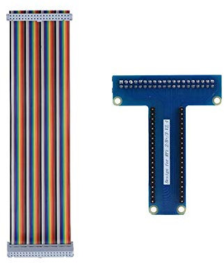 Eboxer For Raspberry Pi GPIO Beadboard Kit with T Type Expansion Board+40 pin Jumper Wires Ribbon Flat Cable for Raspberry Pi 1B+/ 2B/ 3B