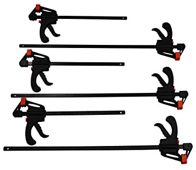 6x Einhandzwinge 300x60 + 600x60 Klemm Schnellspannzwinge Schraubzwinge