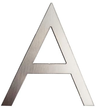 GUIZZO Creart - Numéro civique extérieur et chiffres extérieurs avec lettre en acier inoxydable, plaque personnalisée fabriquée en Italie, plaque personnalisée pour porte d'entrée pour usage extérieur