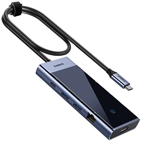 Inateck HUB USB C, 10 en 1 USB 3.2 hub, con 4K@60Hz HDMI, Puertos PD100w, Puertos USB A/C y RJ45 de 10 gbps, Aluminio Adaptadores C USB Compatible con MacBook Pro/Air m1, tabletas DELL XPS Tipo C