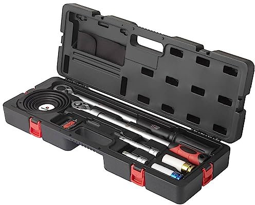 Toolcraft TO-7677363 Profi-Drehmomentschlüssel-Set mit Teleskop-Umschaltknarre 1/2 (12.5 mm) 40-210 Nm