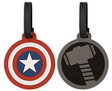 Disney Marvel Thor und Captain America Gepäckanhänger-Set, mehrfarbig, 2-teilig