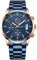 CRRJU Herren Uhr wasserdichte Chronographen Armbanduhr Männer Edelstahlarmband Business Analog Quarzuhr mit Kalender Blau