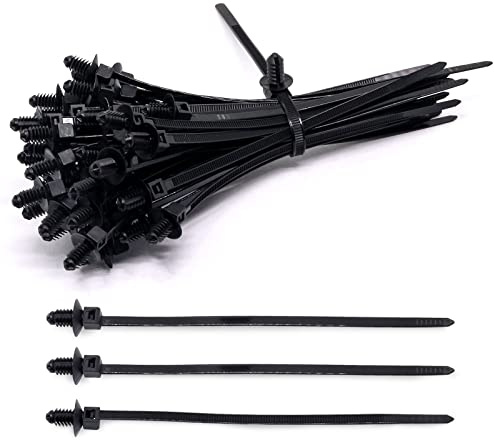 Bridas para cables de árbol de Navidad, bridas de sujeción a presión, bridas de abeto negro, compatibles con coches, barcos, remolques, para bahía del motor, lazos de sujeción de arnés de alambre, 6.7