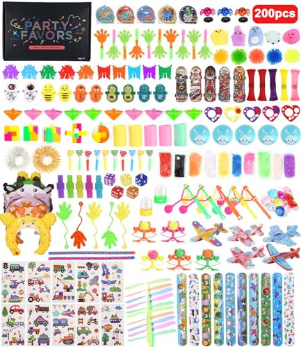 SOBEAU 200 Juguetes de Fiesta a Granel para Piñatas Cumpleaños,premios de clase,Premios Carnaval Colegio Piñatas de Infantil para niños Niñas