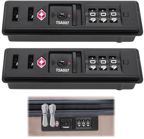 2 Stück TSA-Sicherheitsschloss Zollcode Schloss Benutzerdefiniertes Passwort Tsa Kofferschloss Zahlenschloss Koffer Gepäckschloss Gepäckschlösser Für Koffer, Reisetaschen, Werkzeugkästen geeignet