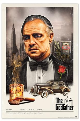 Grupo Erik Poster El Padrino - Laminas decorativas 61x91,5cm a todo color | Posters para pared ideal decoración habitación