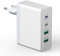 USB C Ladegerät 140W GaN, 4-Port Schnellladegerät Stecker Ladestation 100W Laptop Power Adapter Multiple USB C Ladegerät Kompatibel mit MacBook Pro/Air/iPhone 15/16/Samsung/Tablet/Laptop/Mobile