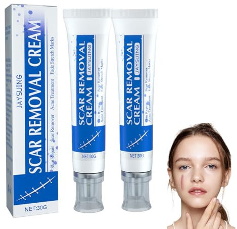 2PCS Narbenentfernungscreme,Reparaturcreme für Narben,das Aussehen alter und neuer Narben zu reduzieren,Narbenbehandlung für Gesicht und Körper