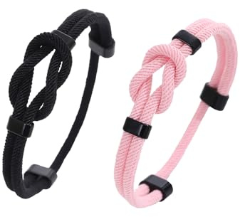 Juozyve Surfer rep armband paracord justerbar: Herrarmband nautiskt flätat 14 cm – 24 cm oändlighetsknut handgjort armband för par bästa vän bror syster klasskamrat segel rep armband