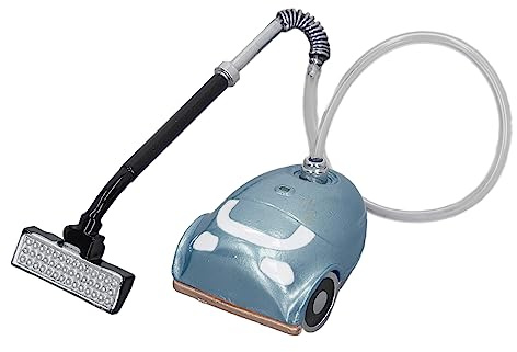 1:12 Scale Dollhouse Vacuum Cleaner, Vivid Details, Add Atmosphere, Dollhouse Accessories for Home Decoration Gifts (Sky Blue)