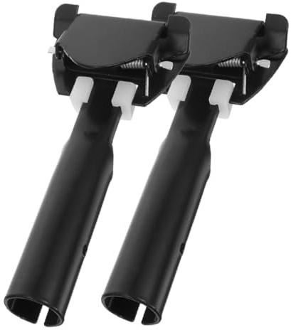 FIXOSHEE 2PCS Replacement Mop Rod Chuck Clamp Chrome Mop Pole Holder Stick Clip Black Commercial Dust Putter Accessory for Efficient Cleaning