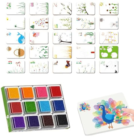 Lesunbak Kit de peinture au doigt pour tout-petits de 1 à 3 ans | Ensemble de peinture artistique pour salle de classe, maison, école, fête, décoration de fête pour bébés et