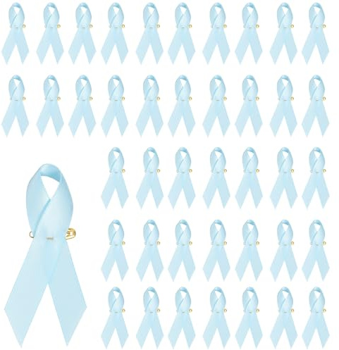 PATIKIL Lot de 50 épingles à nourrice en ruban de satin en polyester avec épingles à nourrice pour événements sociaux de bienfaisance, fête, décoration de vêtements, anniversaire de mariage, bleu