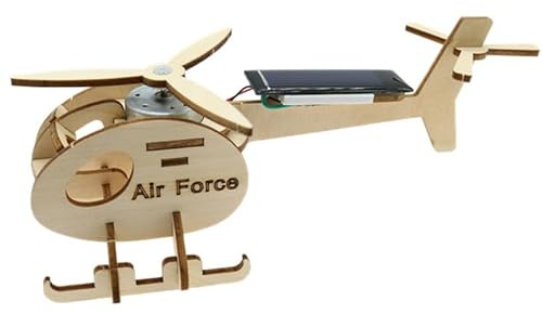 Esperimenti scientifici per bambini - Kit STEM per elicottero solare in legno fai da te | Kit scientifico educativo per ragazzi e ragazze Età 8 9 10 11 12 13 14 | Modello di progetto di ingegneria