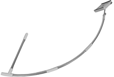 ANDRESLAD Limpiacristales Doble Cara 13 M con Mango Ergonómico Antideslizante Escobilla de Goma para Ventanas de Vidrio y Cepillo para Limpiar Vidrios Herramienta para Limpiar Ventanas