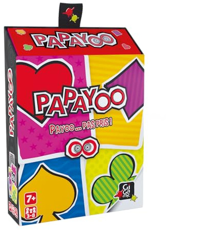 GIGAMIC - Papayoo - Jeux de société - Jeux de cartes dès 7 ans - Jeu d'ambiance pour enfant, famille et amis - 3 à 8 joueurs - Plis Tactiques - 30 Min - Version Française - GMPA