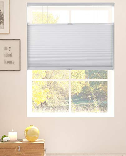 Arlo Blinds White Room Darkening Top Down Bottom Up Deluxe Cordless Cellular Shades - Size: 34 W x 72 H, Cordless Honeycomb Blinds