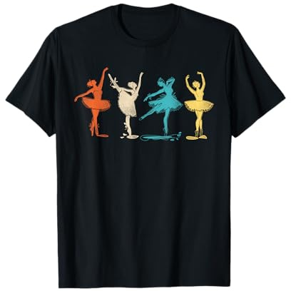 Ballet Dancer Dance Girl Ballerina Retro Vintage T-Shirt