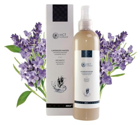 MCT natural | Lavendelwasser 250ml | naturrein | Gesichtspflege | Naturkosmetik | Gegen Akne und Pickel | Feuchtigkeitsspendend | Geeignet für alle Hauttypen