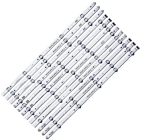 WAHRE Bande LED 10 Lampes 65 TV 65UJ5500 65UJ6300 65UJ630V Fit for Innotek 17Y 65inch_A SSC_65UJ63_UHD_A BCD EAV63673007 65UJ634V Fit for LG