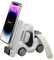 ESSAGER 15W 5in1 Kabellose Ladestation, Automatische Spulenausrichtung und Zeitanzeige, 4-Farbleuchten, für IP Serie 15/14/13/12, Samsung Galaxy Serie, AirPods 2/3/Pro, iWatch SE/8/7/6/5/4/3/2 Weiß