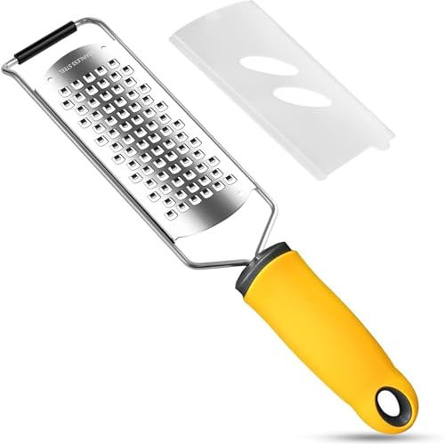 Cheese Grater Lemon Zester Graters Durable Rust-Proof Metal Stainless Steel Cheese Grater for Citrus Fruits, Hard Cheese, Ginger, Chocolate and Nutmeg
