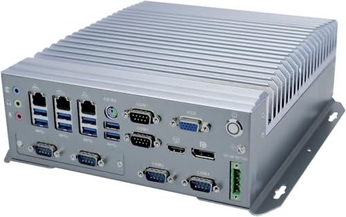 Partaker Fanless Industrial Computer, Mini PC, IPC, I3 6100T, I16, Intel Q170, VGA, DP, HDMI, 6 x COM, 3 x LAN, DC Phoenix, 9 to 36V, 2 x SIM Slot, Barebone, NO RAM, NO Storage, NO System