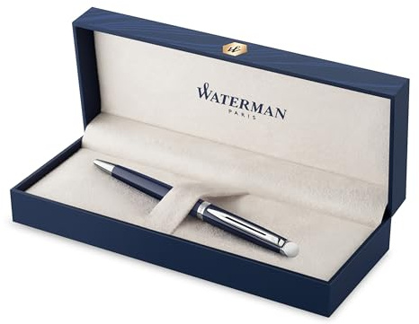 Waterman Hemisphere, Ballpoint Pen, Blue Lacquer with Palladium Trim, Medium Tip, Blue Ink, Gift Box