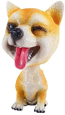BESTonZON Innocent and Lovely Armaturenbrett-Ornament Akita-Hund Schüttelndes Autospielzeug für Die Autodekoration